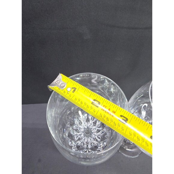 Vtg Gorham Crystal Clear Cut Iced Tea Wine Glasses Drinkware 8.5" Tall Set of 2 - Picture 10 of 11